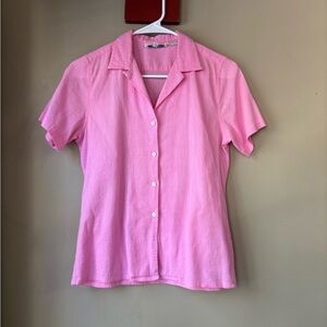 Vintage Talbots 100% Cotton Light Pink Button-Down Shirt 4